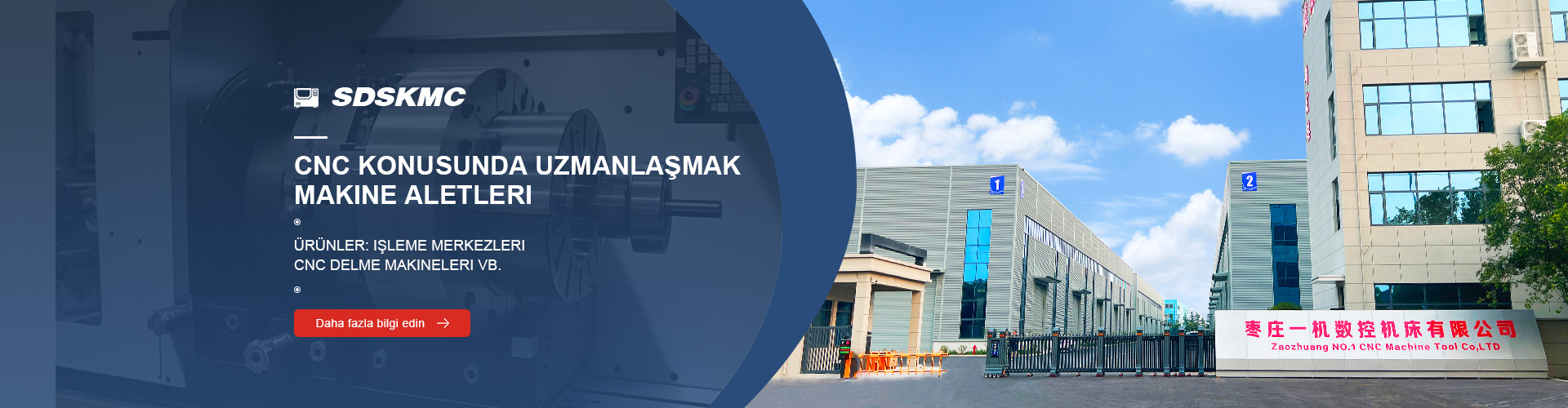 Products: machining centers, CNC drilling machines, etc.